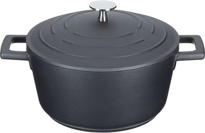 Masterclass Lichte Braadpan Met Deksel - Gegoten Aluminium Zwart 2,5 Liter / 20 cm