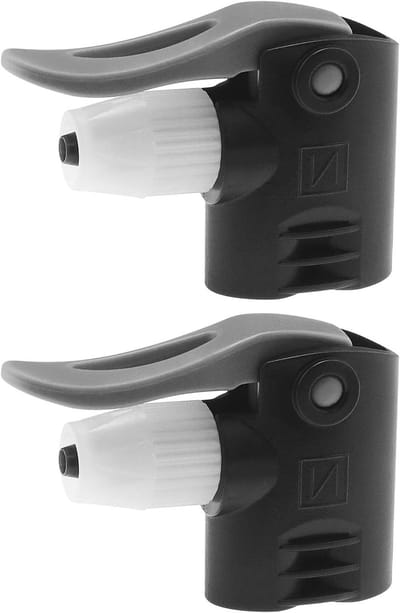 Dailygoods - Fiets Pomp Nozzle - Vervangingsonderdelen - Zwart - Dubbele Kop Adapter - Geschikt voor Presta en Schrader Ventielen - 2 Stuks