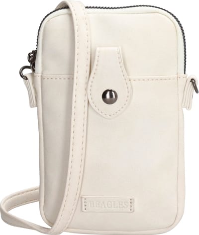 Beagles Fontecada Telefoontasje Dames - Crossbodytas met verstelbare en afneembare schouderband - Schoudertas van Imitatieleder - Wit