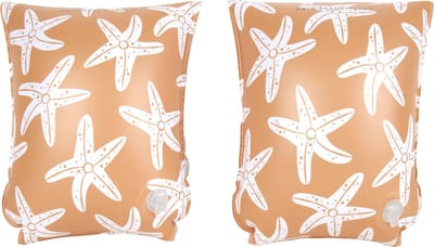 Swim Essentials - Zwembandjes met zeesterprint - Zwemvleugels - Kinderen - Jongens - Meisjes - 0-15 kg - 0-2 jaar - PVC - bruin - wit