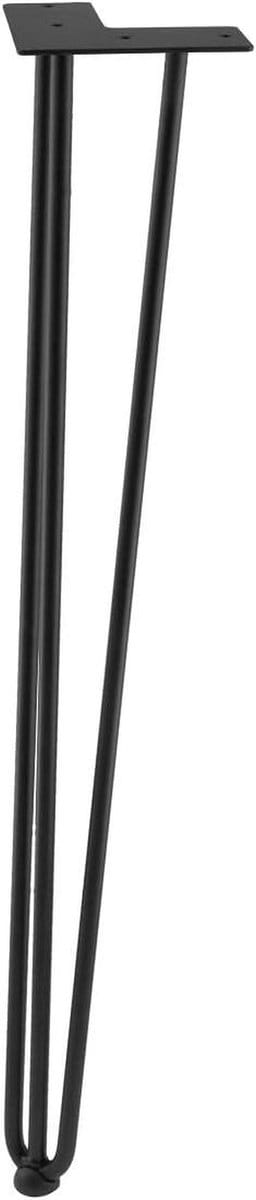 Tafelpoten - Industriële poten - Meubels maken - Drie stangen - 711 mm - Mat zwart