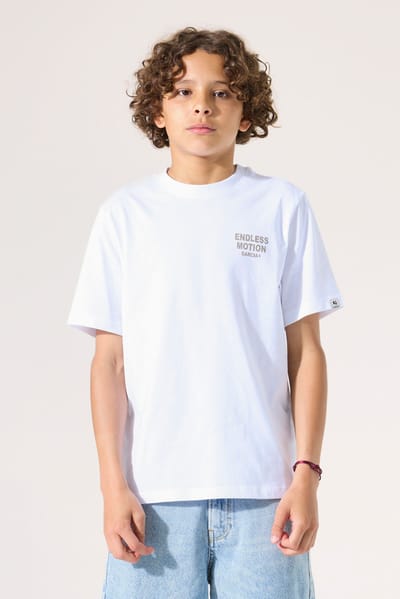 GARCIA Jongens Print T-shirt Wit Korte mouw