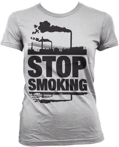 Hybris Dames T-shirt 'Stop Smoking Girly' SH-5-15531-H23-12