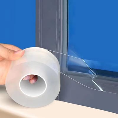 Daity 1 rol - Deur- en raamafdichtingstape - zelfklevende afdichtingsstrip - 5 cm x 10 m - winddichte strip - warmte-isolatietape