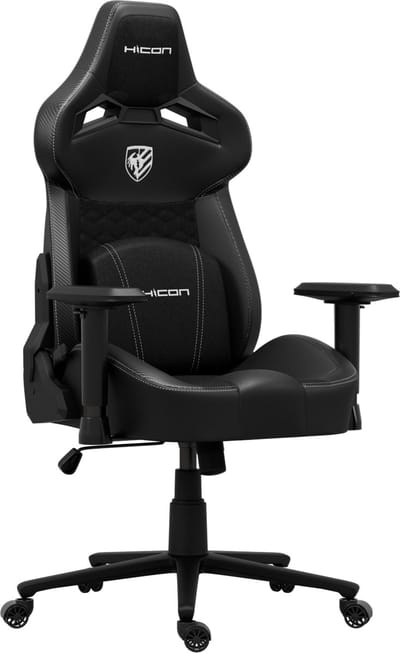 HICON® Hyper Serie - Eclipse Bureaustoel Stof – Ergonomische Bureaustoel voor Volwassenen – Luxe Comfort en Ademende Stof – Zwart