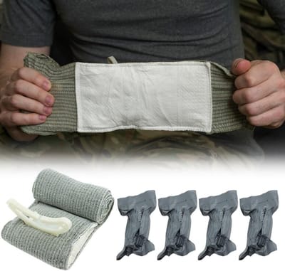 4 inch tourniquet met vacuümverpakking - drukverband, noodverband en bloedstelpend elastisch verband voor eerste hulp