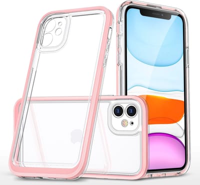 Hoesje Geschikt voor iPhone 11 Pro Max hoesje transparant met bumper Rosegoud - Ultra Hybrid Hoesje Geschikt voor iPhone 11 Pro Max case
