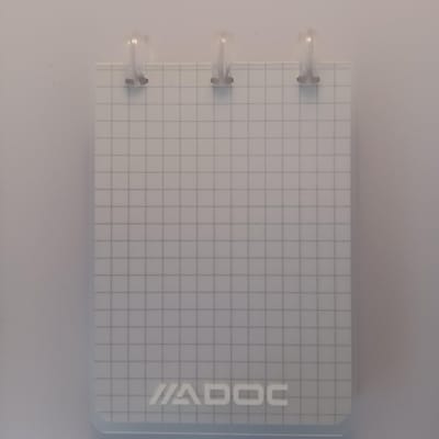 Adoc Notitieboekje Notitie Boek Ringband 3 Ringen Colorlines Geruit 5 mm Wit 78x118mm