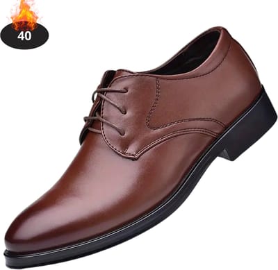 Livano Nette Schoenen Heren - Business Schoenen - Bruiloft - Kantoorschoenen - Met Veters - Bruin - Maat 40