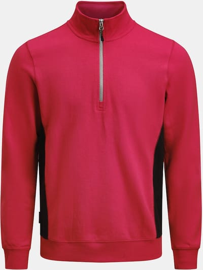 Jobman 5401 Halfzip Sweatshirt 65540120 - Rood/Zwart - M