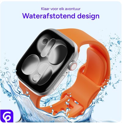 SBG Siliconen Bandje Geschikt voor Apple Watch SE | 44MM | Sport Horlogeband Oranje