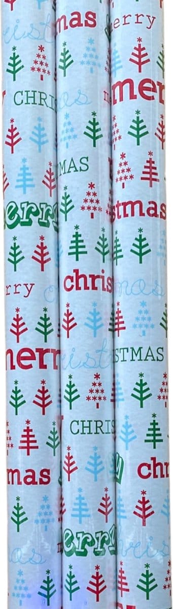FESTIVE GIFTS Inpakpapier - Cadeaupapier - 200 x 70cm - 3 rollen - Kerst - Luxe Cadeauverpakking - Kleurrijk