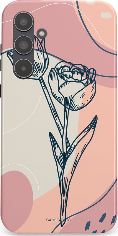 Casetastic Hoesje Geschikt voor Samsung A55 - Stijlvolle Beschermende Duo-layer Case - Sierlijke tulp