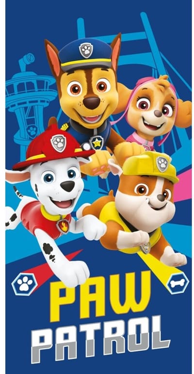 Paw Patrol handdoek blauw 70 x 140 cm - katoen