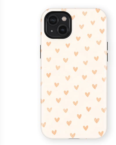 Tough Hoesje met Hartjes geschikt voor iPhone 14 Plus | Little Love Tough Case Geschikt voor Mag | Hartjes Print Backcover geschikt voor iPhone 14 Plus Blush Hearts