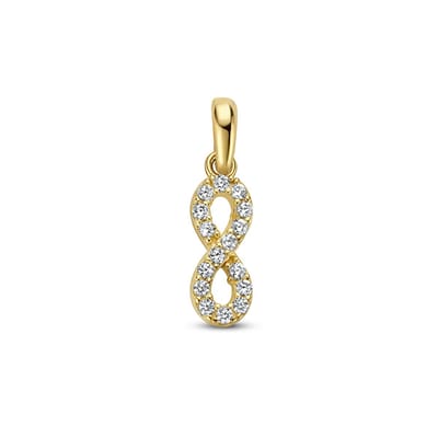 14K geelgoud hanger infinity zirkonia 4027996