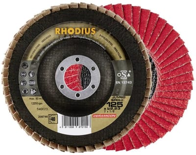 Rhodius 208744 JUMBO SPEED Lamellenschijf Diameter 115 mm Boordiameter 22.23 mm Korrelgrootte (num) 60 RVS 1 stuk(s)