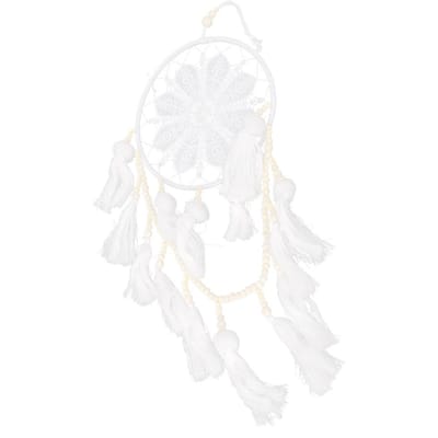 Handgemaakte Dromenvanger Feeënlichtjes Decoratie Ornament Huis Auto white
