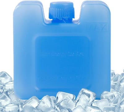 IJsblok Koelpack - Draagbare Koelblok - Langdurige Koude - Praktisch Water Toevoegen - 7 x 7 x 3.5 cm - Wit