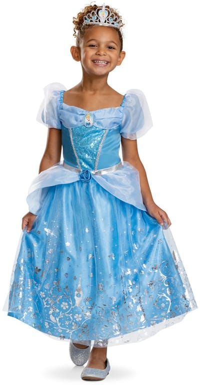 Disney Assepoester Kostuum voor Meisjes, Blauwe Prinsessenjurk
