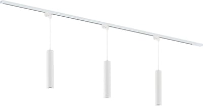 Qub Focus Railverlichting - Wit- 200 cm - I-Vorm - 3x Hanglampen - Dimbaar - Complete Set