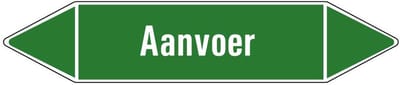 Aanvoer water leidingmarkering op vel 179 x 37 mm - 5 per vel
