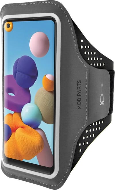 Hardloop Sportarmband geschikt voor Samsung Galaxy A21s - Zwart - Mobiparts