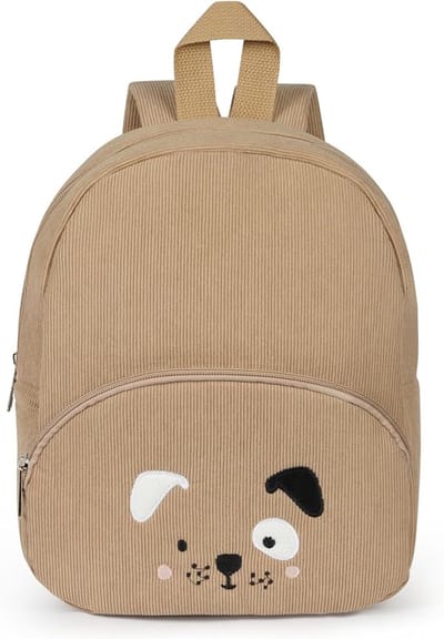 Kinderrugzak - Peuterrugzak - Mini - Met rits en handvat - Babyrugzak voor de kleuterschool - Khaki