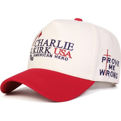 Unisex Charlie Kirk USA Letter Borduur Baseballpetten Lente Herfst Buiten Verstelbaar Casual Petten Zonnehoed Sportpet rood