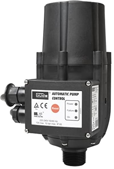 Drukschakelaar met droogloopbeveiliging voor pompen - 230 V, max. 10 bar, 10 A