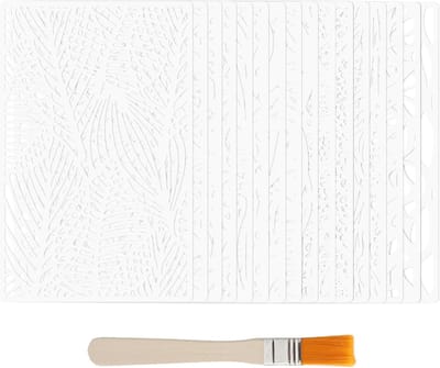 16 stuks abstracte gelaagde sjablonen - herbruikbare geometrische schildersjablonen - sjablonen voor schilderen, scrapbooking, vloer, meubels, wandvormgeving, decoratie