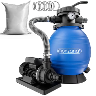 Monzana Zandfiltersysteem - 10.200 l/u 25 l Tank 7-weg & Filterglas