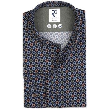 R2 Overhemd Printed Sofas Multicolour Donkerblauw (navy) - Maat 46 - Heren - Overhemden Casual