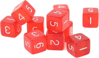 Transparante Plastic Dobbelstenen - Spel Dobbelstenen - Bordspellen Spelen - Slijtvast Plastic - 061 Inch - Rood