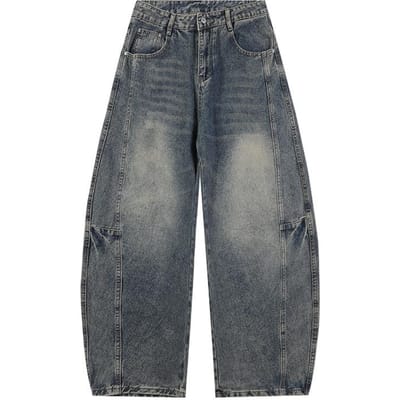 Amerikaanse High Street Wassing Scimitar Jeans Heren Knappe Broek XL gray