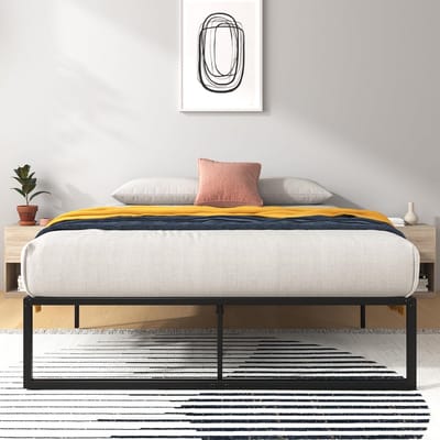 Metaal Bed Frame 140x190cm met Opslag - Sleek Design en Eenvoudige Montage