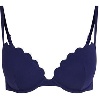 Hunkemöller Voorgevormde push-up beugel bikinitop Scallop Cup A - E Blauw