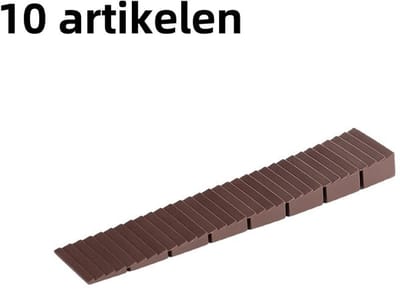 10-delige meubelnivelleringspads - Balanceerpads voor kledingkasten, kasten, tafels en stoelen - Ongelijke pads voor kastvoeten - Bruin