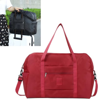 KZQ Reistas weekendtas dames bordeauxrood 46x20x3 cm handbagage underseater geschikt
