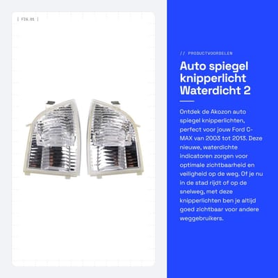 Dailygoods- Knipperlicht Waterdicht - Knipperlichten - Geschikt voor Focus C-MAX 2003-2013 - 2 x Knipperlichten - OEM 6M5Y 13B381 AA/6M5Y 13B382 AA - Autoknipperlicht