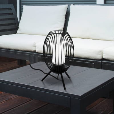 EGLO Fusignano Tafellamp Buiten - E27 - 41 cm - Zwart/Wit