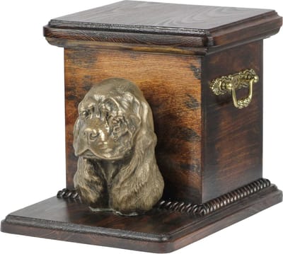 Elegante urn voor American Cocker Spaniel met hondenbuste