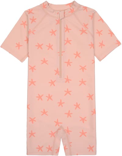 Lässig Zwempak met Korte Mouwen - Starfish - Peach - Maat 86