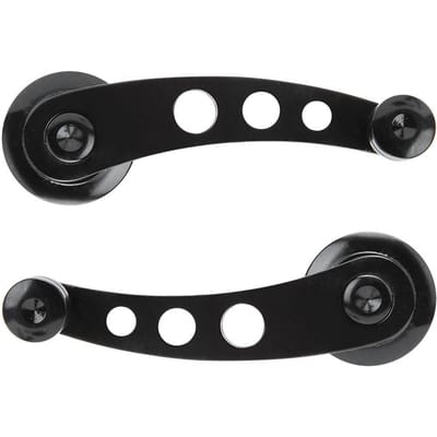 Kit de manivelle de lève-vitre en alliage d'aluminium CNC noir de 3 pouces, compatible avec Chevrolet black