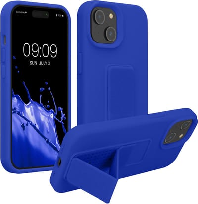 kwmobile back cover voor smartphone - geschikt voor iPhone 15 - 1x beschermhoesje van kunststof - In Baltisch blauw
