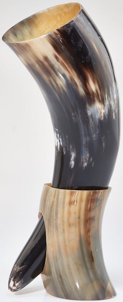 Viking Drinkhoorn, Vikings, Game of Thrones, Drink hoorn Middel, House of stark, Hoorn, Bier hoorn, Viking Drinkbeker, vikingen, Hoorn, Buffalo & Oss, 300 - 450 ml, Stoer, Mancave, Deco, Fair Trade, Cave & Garden
