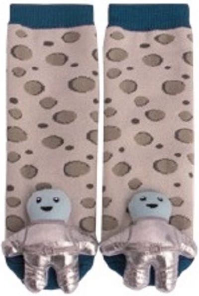 Babysokken met rammelaar en anti slip - dierenmotief