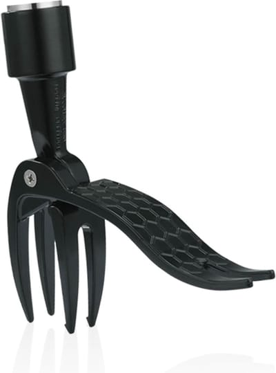 Onkruidmes - staande onkruidtrekker met 4 klauwen - enkele kop - zwart - aluminium - 14.4*13.8*3 - Staand Gazon Tuingereedschap - tuingereedschap - geschenken van de tuinier