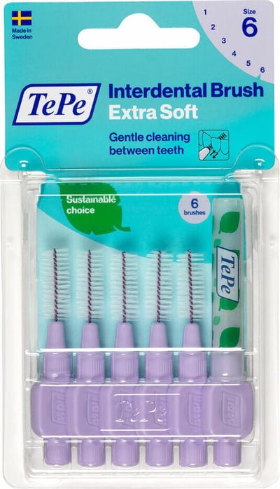 Tepe X Zacht Ragers - Interdentale Borstels 1.1mm Lichtlila Voordeelverpakking 10 stuks