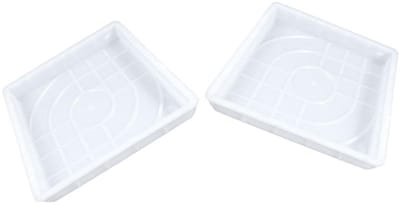 Betonmalen Set - Tuinpad Mallen - Decoratief Bestraten - Herbruikbaar PP Materiaal - 25x25x4 cm - Wit